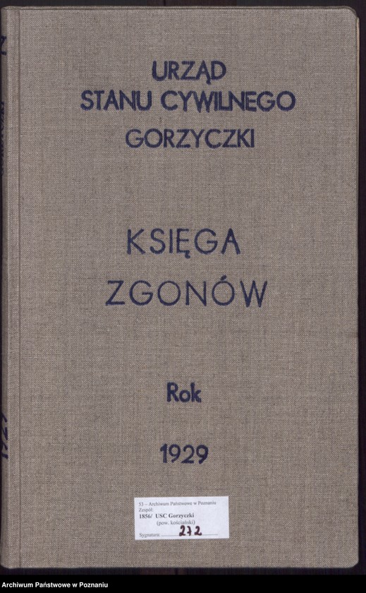 Obraz 2 z jednostki "Rejestr główny zgonów"