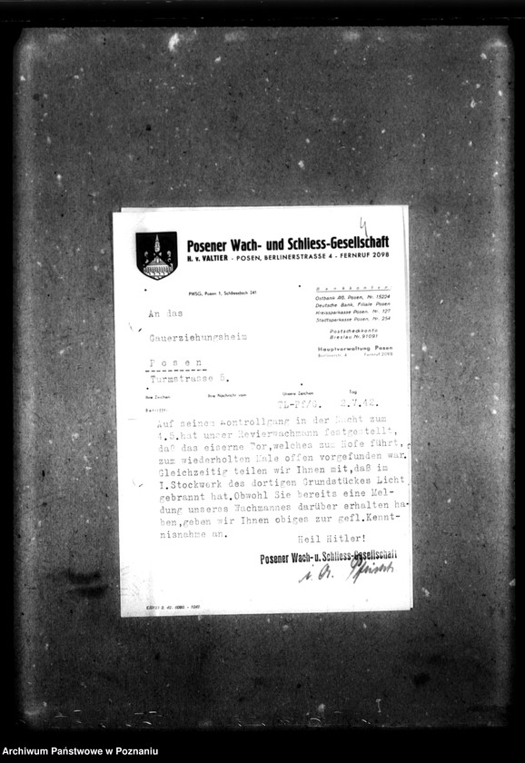 Obraz 8 z jednostki "[Korespondencja w sprawie strzeżenia obiektów Domu]."