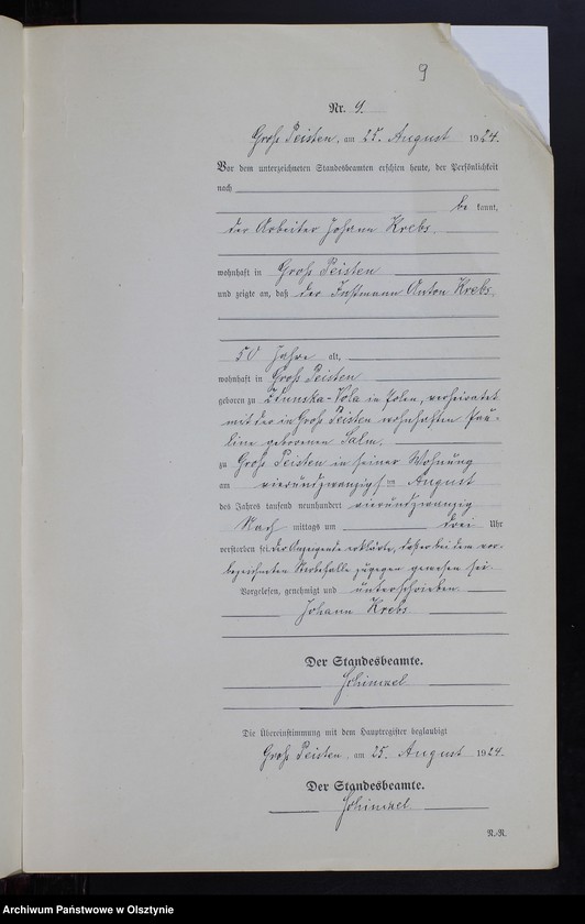 image.from.unit.number "Sterbe-Neben-Register Nr 1 - 14 [ Księga zgonów - wtóropis ]"