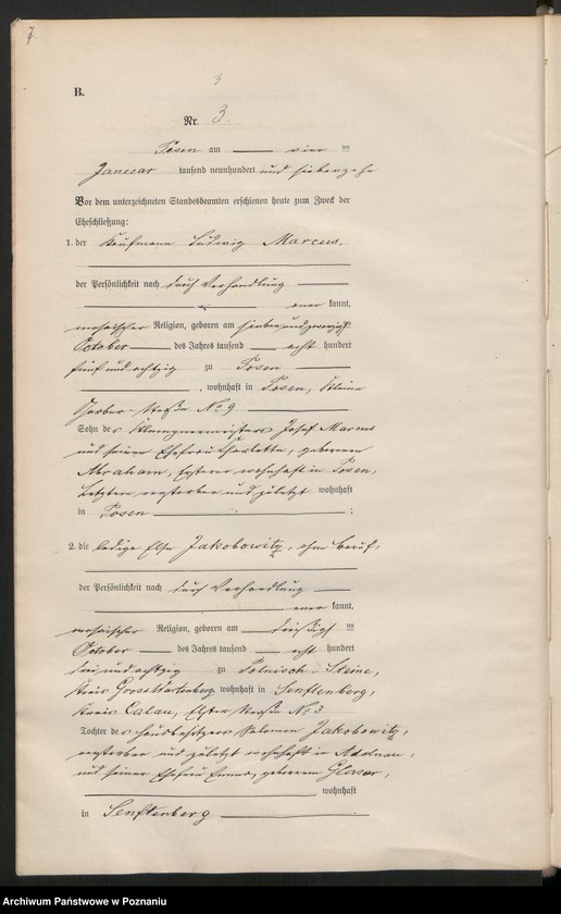 Obraz 8 z jednostki "Księga miejscowa małżeństw tom I [Rejestr główny małżeństw]"