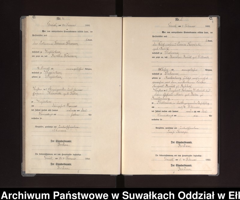 image.from.unit.number "Sterbe-Neben-Register des Königlichen Preussischen Standes-Amtes Gneist Kreis Loetzen"