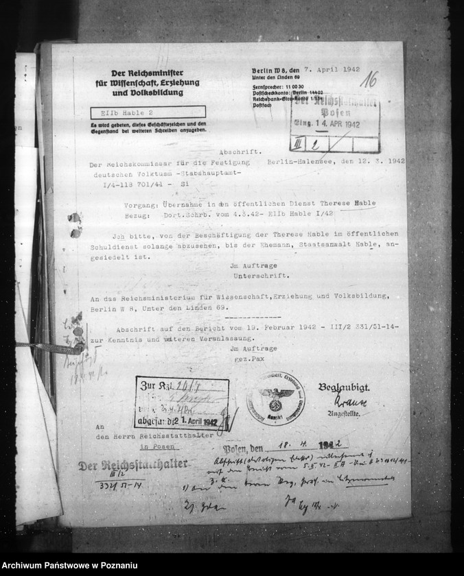 Obraz 20 z jednostki "Einstellungen und Versetzungen der Lehrkräfte"