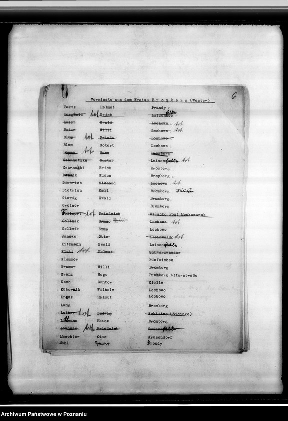 Obraz 10 z jednostki "Spisy miejscowych Niemców, którzy zginęli w 1939 roku"