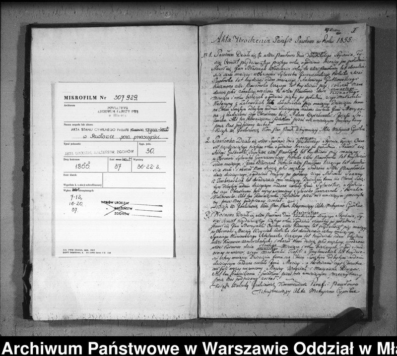 image.from.unit.number "Ksiega urodzeń, małżeństw i zgonów"