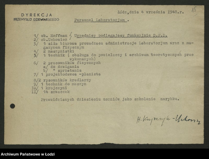 Obraz 16 z jednostki "Dyrekcja Przemysłu Dziewiarskiego; sprawozdania [z działalności]"