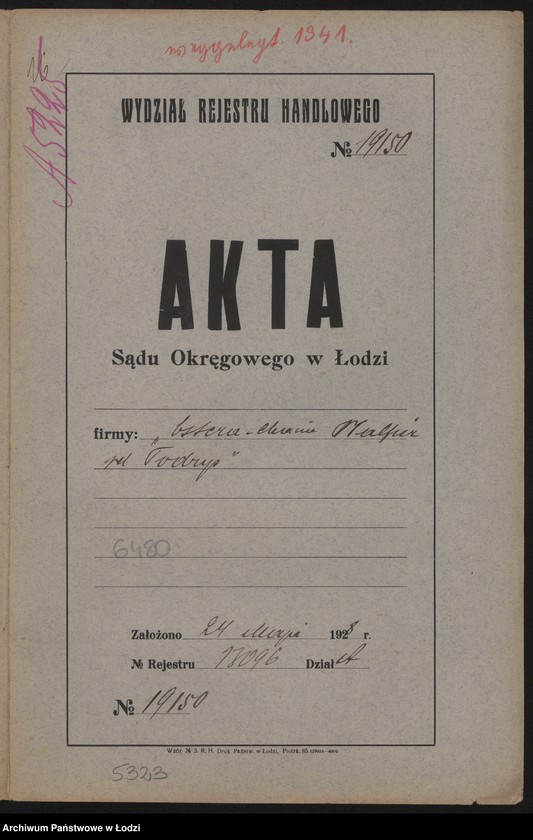 Obraz 2 z jednostki "Estera Chana Wolfisz vel Tadrys – sprzedaż pończoch"