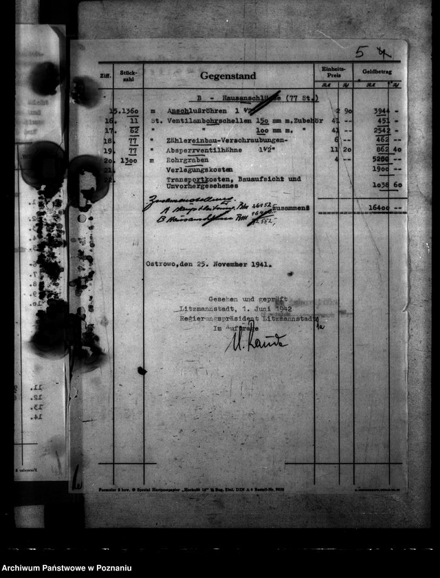 Obraz 9 z jednostki "Ostrowo - Dessauerstrasse. Wasserversorgung"