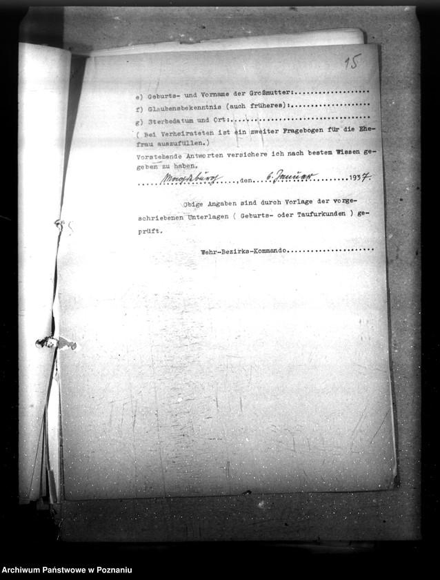 Obraz 19 z jednostki "Personalakte des Landesplaner, Ingenieur W. Richert (między innymi różne notatki)"