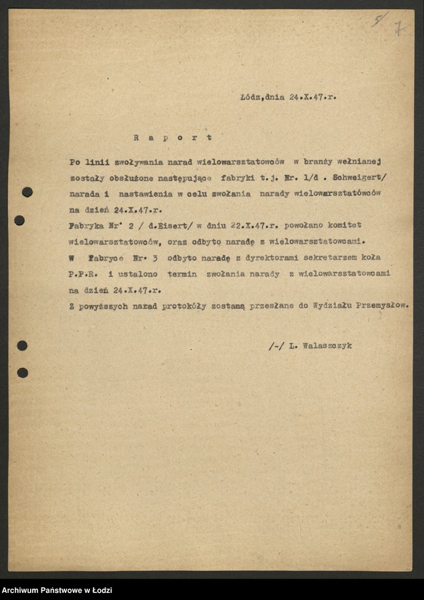 Obraz 8 z jednostki "Współzawodnictwo pracy; protokoły i sprawozdania zakładów przemysłu wełnianego"