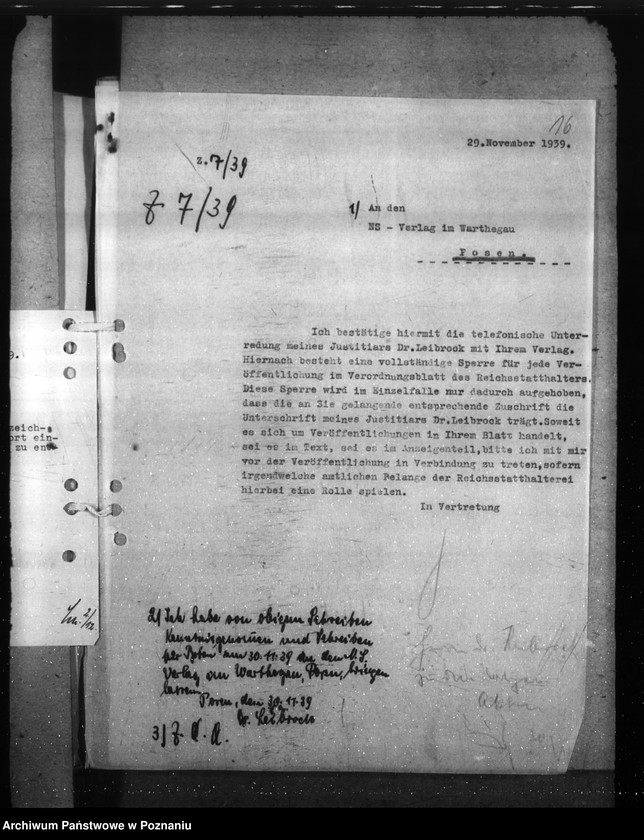 Obraz 20 z jednostki "Różne zarządzenia i korespondencja w sprawach gospodarczych"