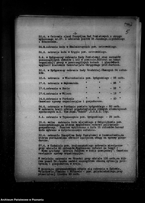 Obraz 9 z jednostki "Sprawozdania z polskiego legalnego ruchu polityczno-społecznego za miesiące kwiecień, maj, czerwiec 1932 r."