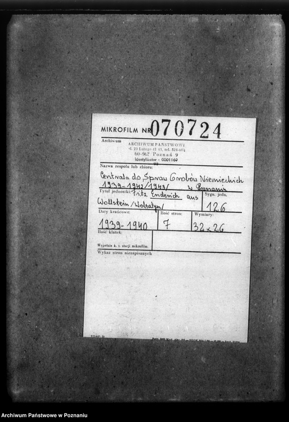 Obraz 2 z jednostki "Fritz Enderich aus Wollstein (Wolsztyn)"