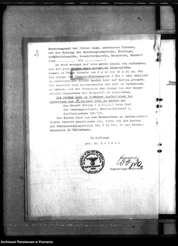 Obraz 6 z jednostki "Polizeikaserne in Leslau. Wohungen für Polizeiangehörigen in Leslau. Polizeigefängnis in Leslau"