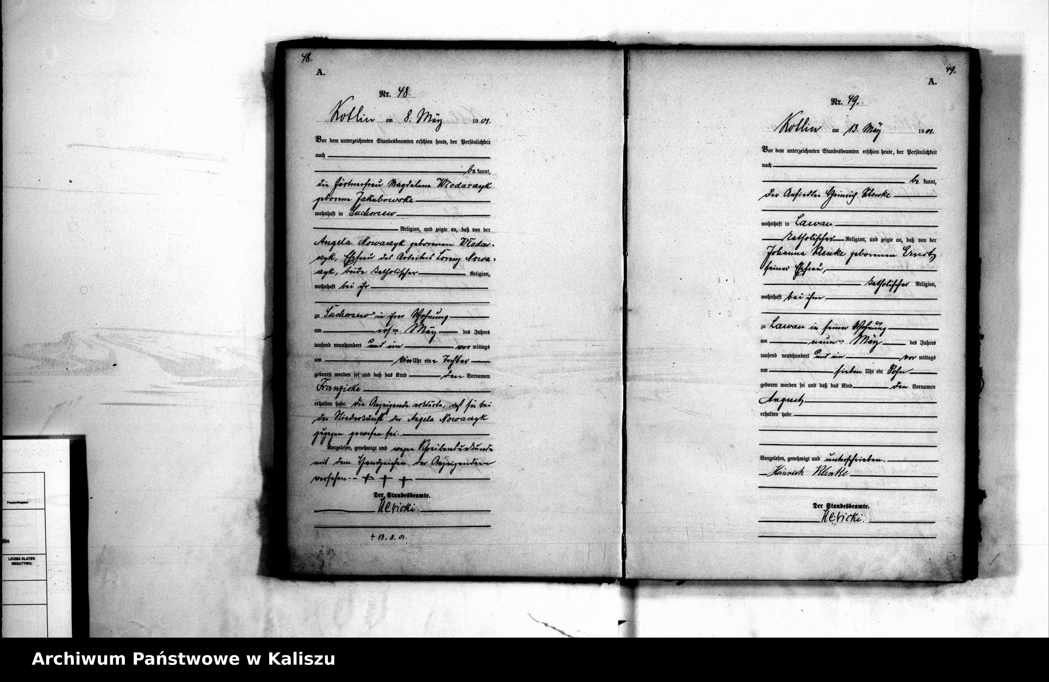 Skan z jednostki: [Księga urodzeń]