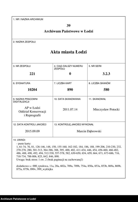 Obraz 1 z jednostki "[Księga ludności stałej m. Łodzi guberni piotrkowskiej - Dzielnicy Bałuty nr domu 95-115]"