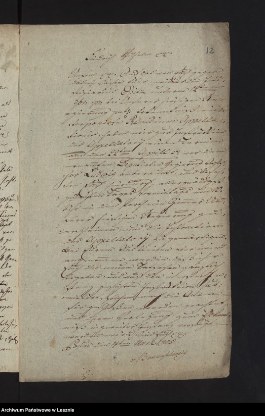 image.from.unit.number "[Die Sachen des Magistrats zu Lissa wider den Pächter zu Pilz-Vorwerk, Justitiarius Opitz, wegen röckständiger Pacht]"