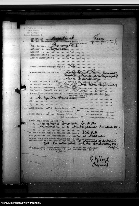 Obraz 13 z jednostki "Amtsärzte - Kreis Posen - Land (wyposażenie szpitali)"