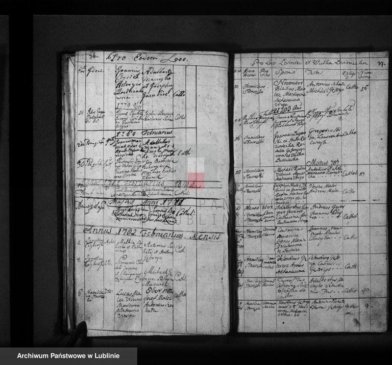 Obraz 14 z jednostki "Metrica copulatorum pro oppido Tomaszów et villis"