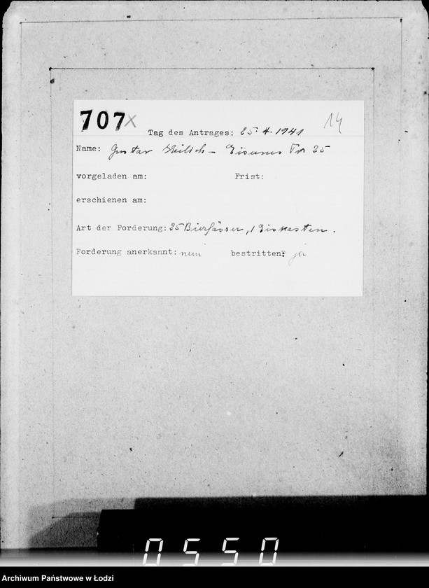 Obraz 18 z jednostki "[Ewidencja wniosków]"