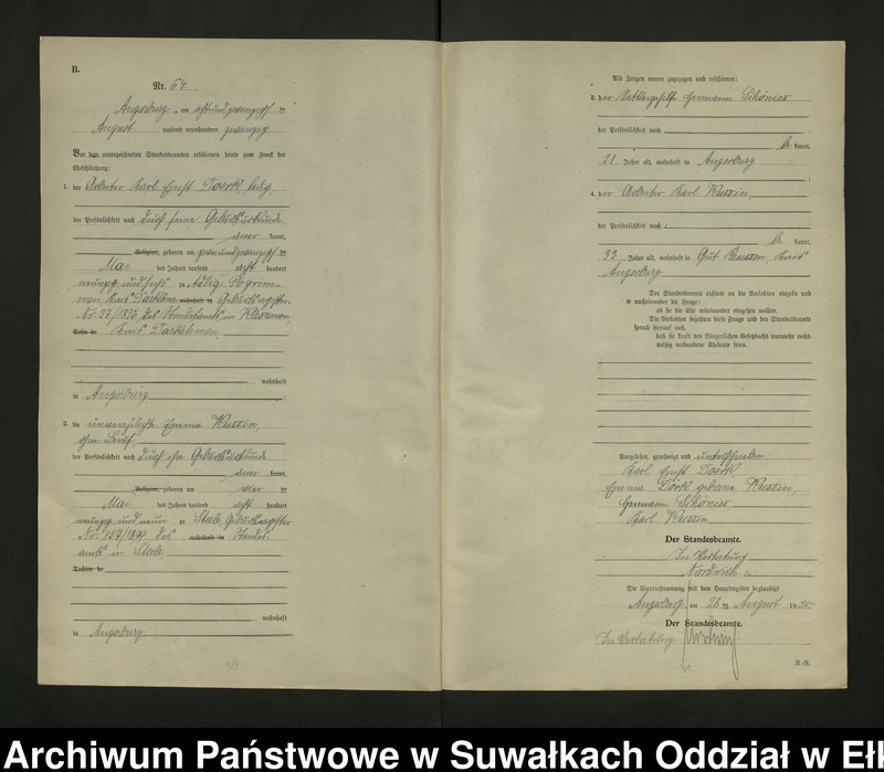 image.from.unit.number "[Heirats - Register (Neben - Register) Standesamt Angerburg einschl. der Bezirke, Gr. Strengeln, Prinowen und Kehlen Kreis Angerburg] No 50 bis 115"