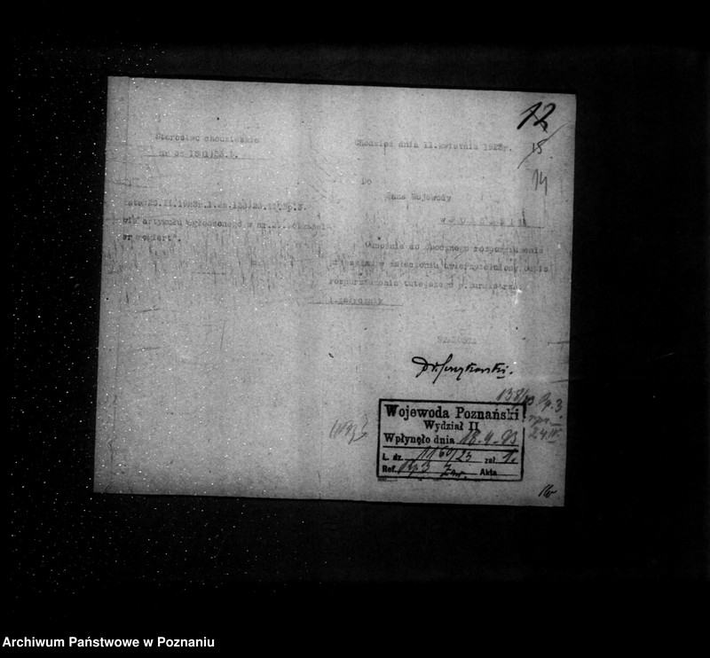 Obraz 19 z jednostki "/Rejestracja i inne sprawy związków i stowarzyszeń - korespondencja/"