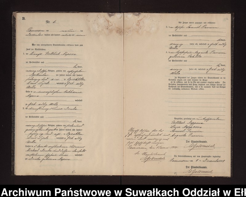 Obraz 10 z jednostki "Heiraths-Neben-Register des Preussischen Standes-Amtes Neuhoff Kreis Loetzen"