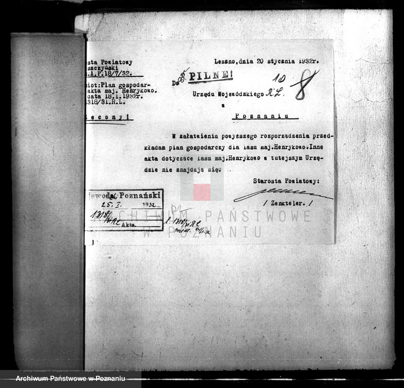 image.from.unit.number "Nadzór nad gospodarką w lasach majątku Henrykowo powiat leszczyński"