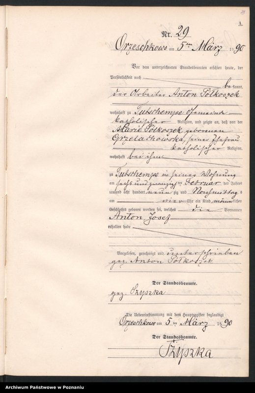 Obraz 15 z jednostki "Księga urodzeń"