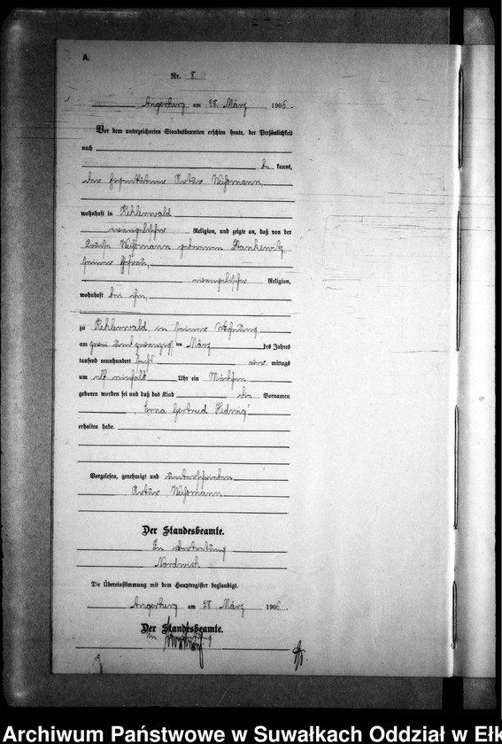 image.from.unit.number "Geburts-Neben-Register des Preussischen Standes-Amtes Kehlen Kreis Angerburg"