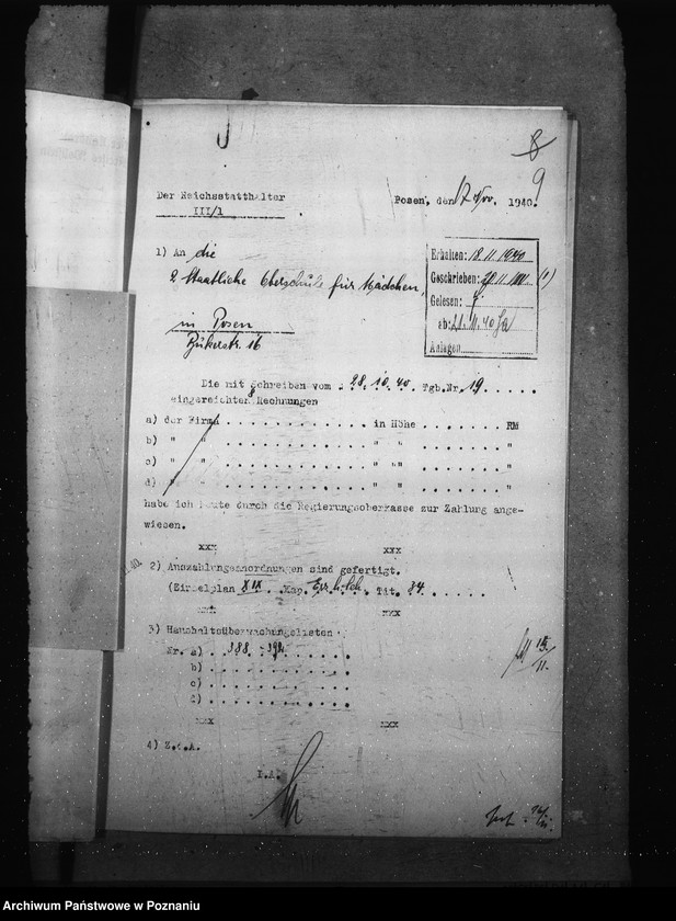 Obraz 13 z jednostki "Einrichtung der Oberschulen"