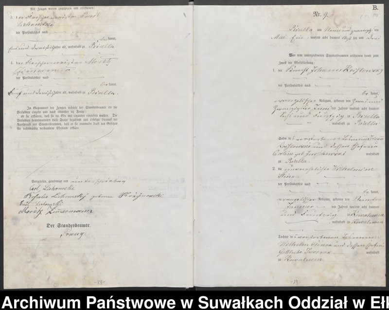 image.from.unit.number "Heiraths-Haupt-Register des Königlichen Preussischen Standes-Amtes Bialla Kreis Johannisburg"