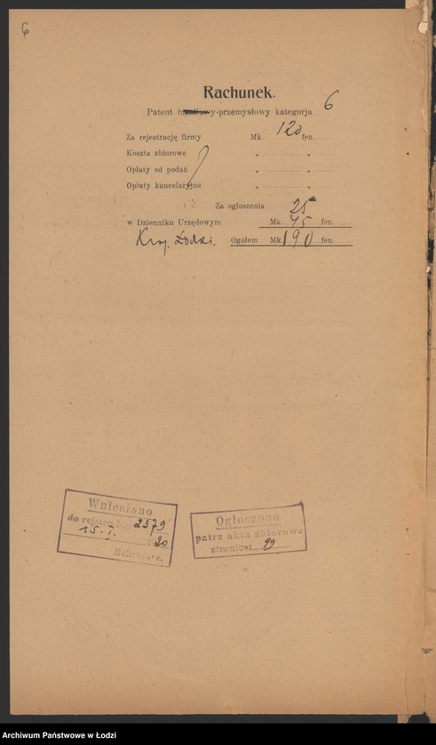 Obraz 8 z jednostki "Jakób Klarman, Izaak Rotenberg- wyrób i sprzedaż towarów manufakturowych"