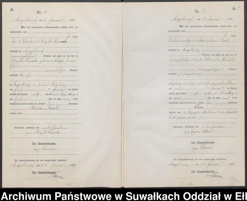 image.from.unit.number "Geburts-Neben-Register des Preussischen Standes-Amtes Angerburg Kreis Angerburg"