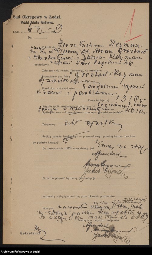 Obraz 3 z jednostki "Abram Grossbart, Henryk Heyman – spadkobiercy – wykończalnia i farbiarnia w Konstatynowie"