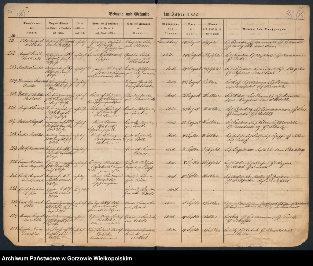 image.from.unit.number "Duplikate der St. Marienkirche zu Landsberg an der Warthe (zawiera też księgę zgonów Konkordien Kirche z 1851 r.)"