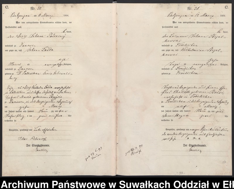 image.from.unit.number "Sterbe-Haupt-Register des Königlichen Preussischen Standes-Amtes Belzonzen Kreis Johannisburg"