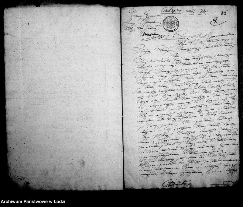 Obraz 17 z jednostki "Akta tyczące się ulokowania półmistrza i zaszłych korespondencji"