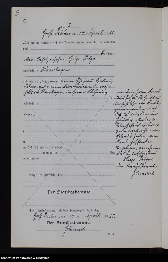 image.from.unit.number "Sterbe-Neben-Register Nr 1 - 21 [ Księga zgonów - wtóropis ]"