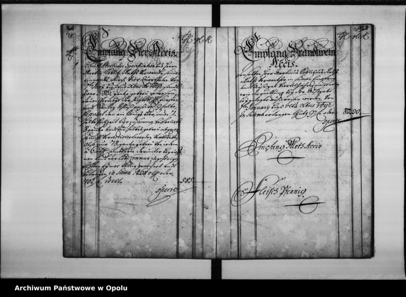 Obraz 19 z jednostki "Particular Rayttung Über Empfang undt Aussgab Geldt Bey der königlichen Stadt Oppeln vom Ersten January biess Ende Decembris Anno 1692"