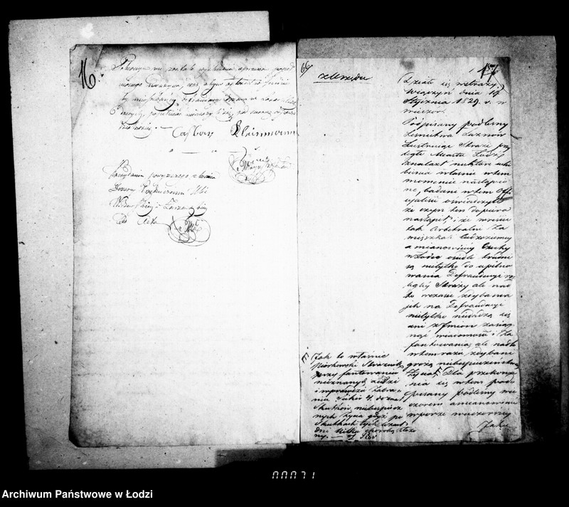 Obraz 16 z jednostki "Akta ławnika czynnego osady fabrycznej Łódka tyczące się defraudacji leśnych"