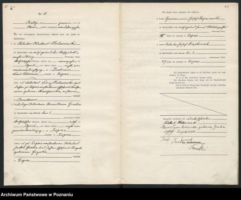 Obraz 13 z jednostki "Księga miejscowa małżeństw [Rejestr główny małżeństw]"