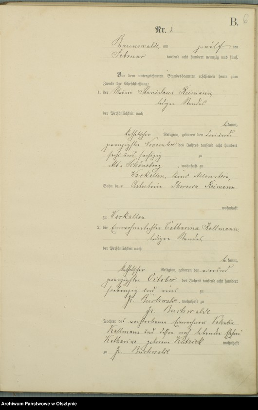 image.from.unit.number "Heiraths-Haupt-Register Nr 1 - 21"