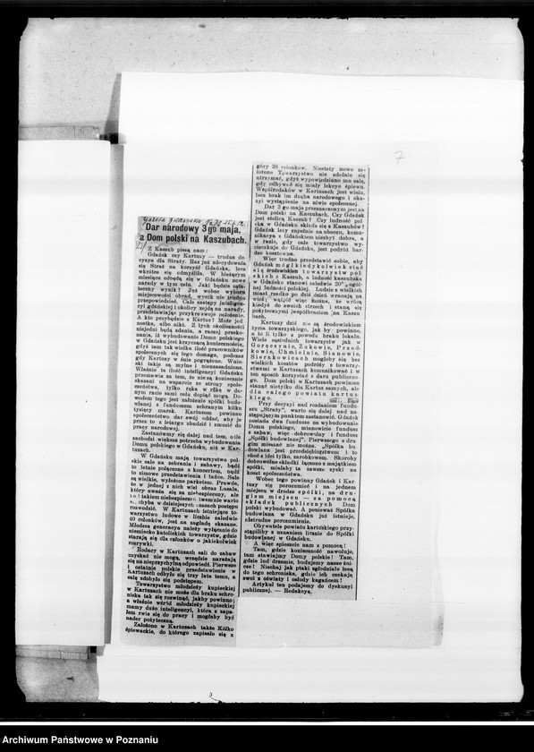 Obraz 12 z jednostki "Kaszuby i Mazury [wycinki prasowe] oraz spis miejscowości sporządzony przez ks. W. Barczewskiego do wydawnictwa "Geografia Polskiej Warmii"."