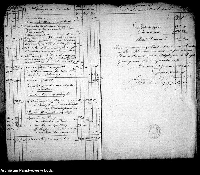 Obraz 12 z jednostki "Akta tyczące się rachunków szkoły elementarnej w osadzie fabrycznej Łódka"