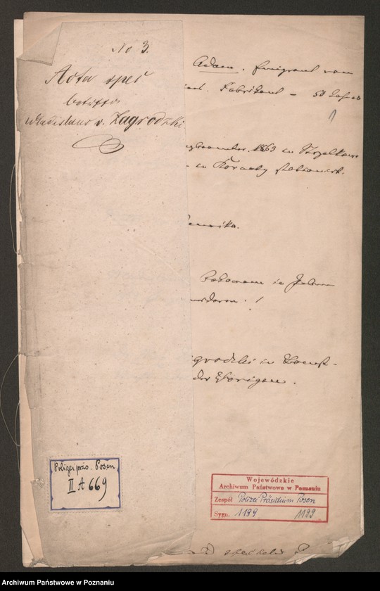 Obraz 2 z jednostki "A. betr. die Familie von Zagrodzki"