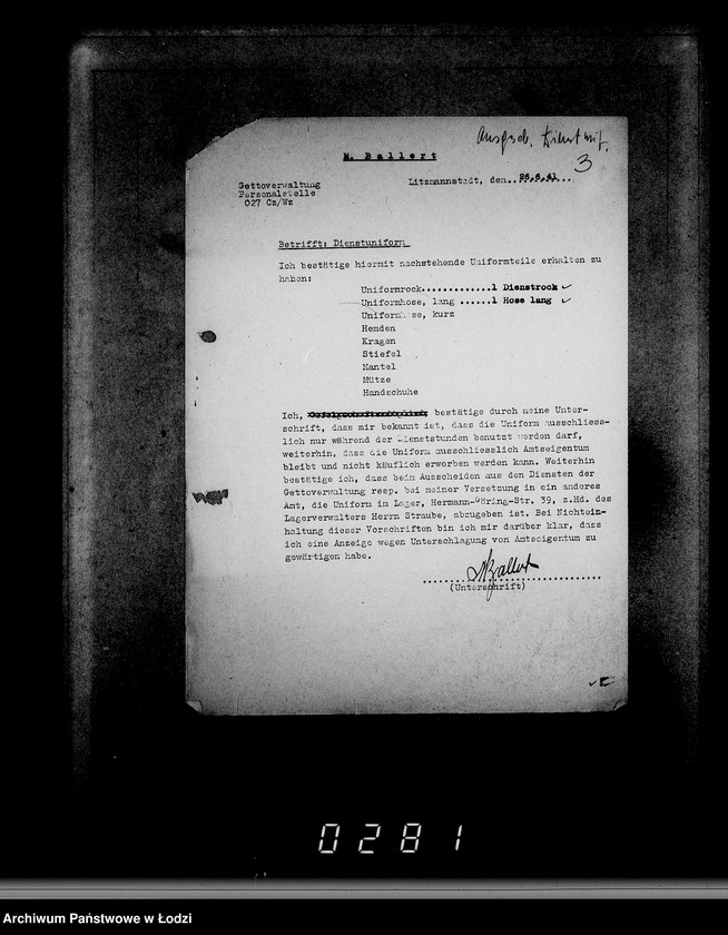 Obraz 7 z jednostki "Ausgeschiedene Dienstuniformen"