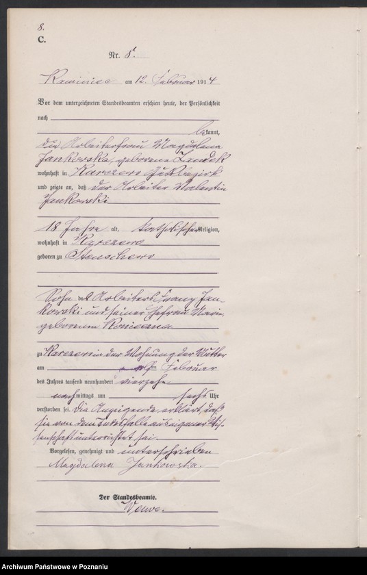 Obraz 10 z jednostki "Sterbe-Haupt--Register"