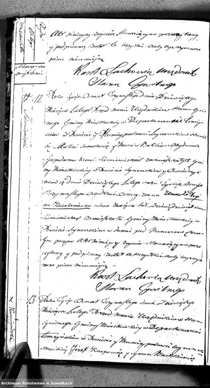 image.from.unit.number "Akta Zmarłych w Roku 1813 od dnia 1 Junuary aż do dnia 31 Grudnia w Gminie Mirosławskiey"