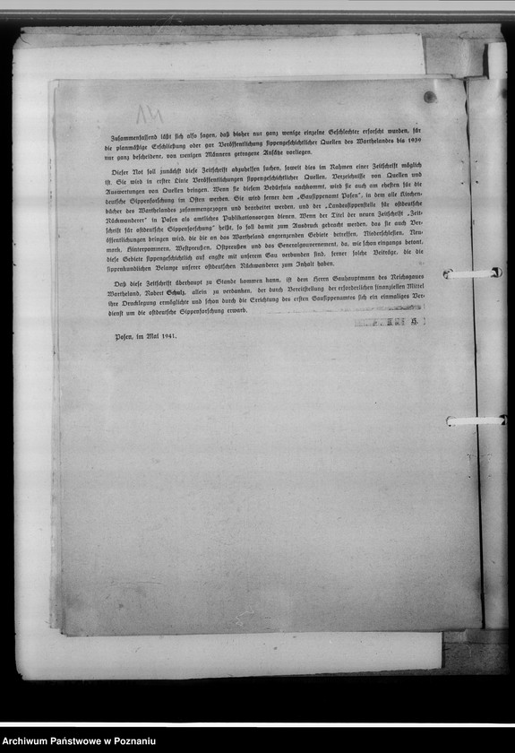 Obraz 20 z jednostki "Veröffentlichungen. Zeitschrift für Ostdeutsche Sippenforschung [przedmowa wydawcy do pierwszego zeszytu czasopisma]"