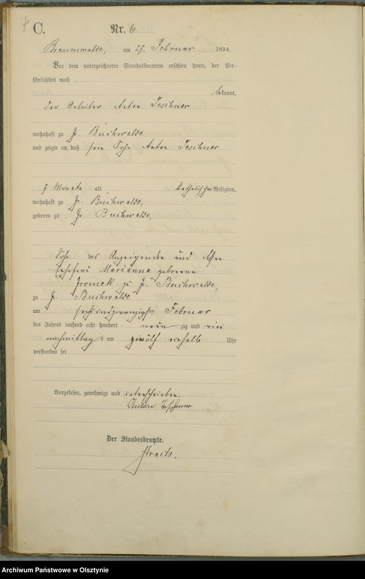 image.from.unit.number "Sterbe-Haupt-Register Nr 1 - 45"